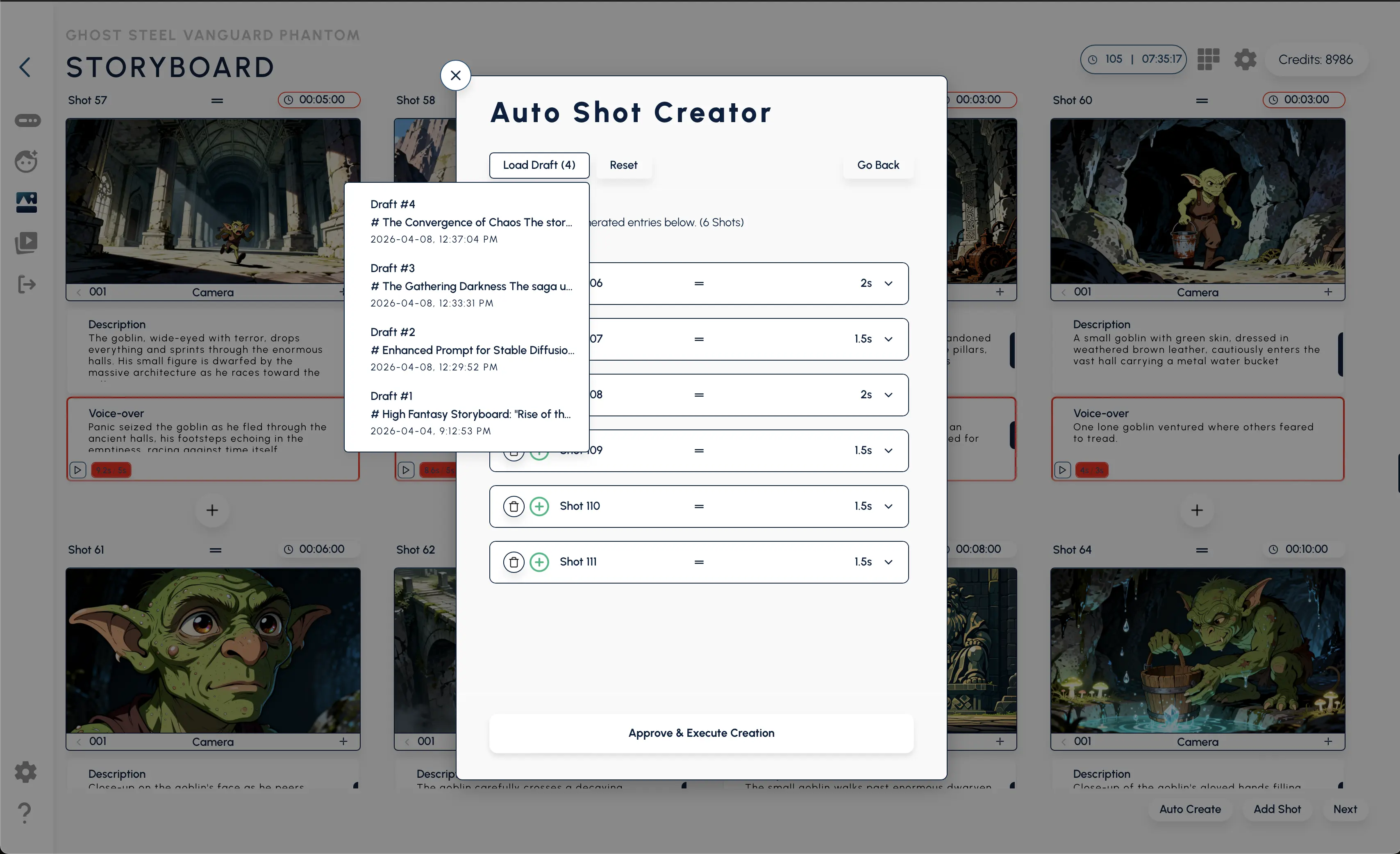 Storyboard Shot Creator Review Draft