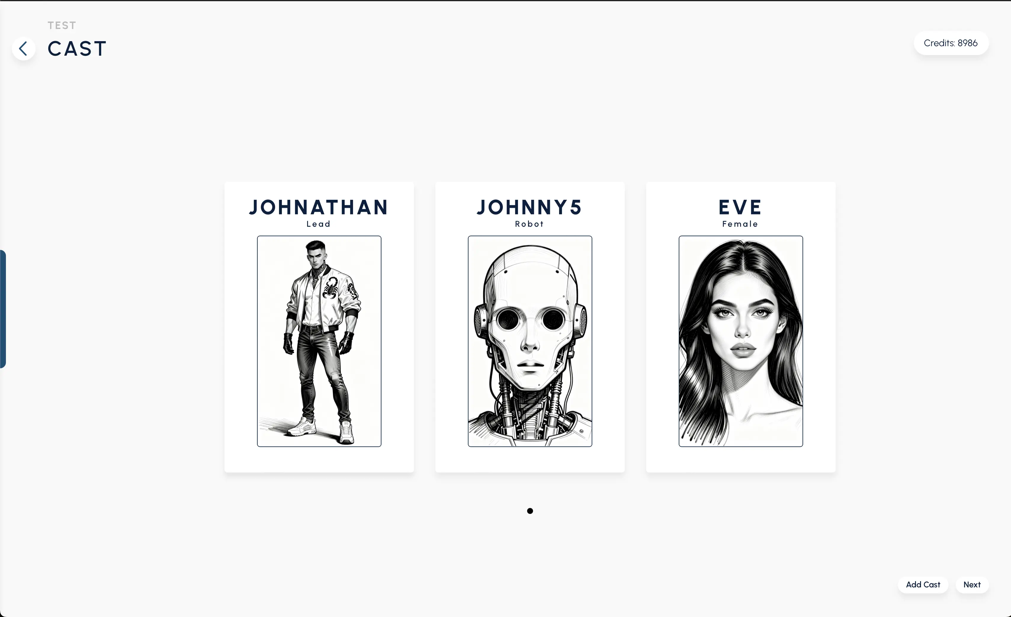 Cast Sketch Style