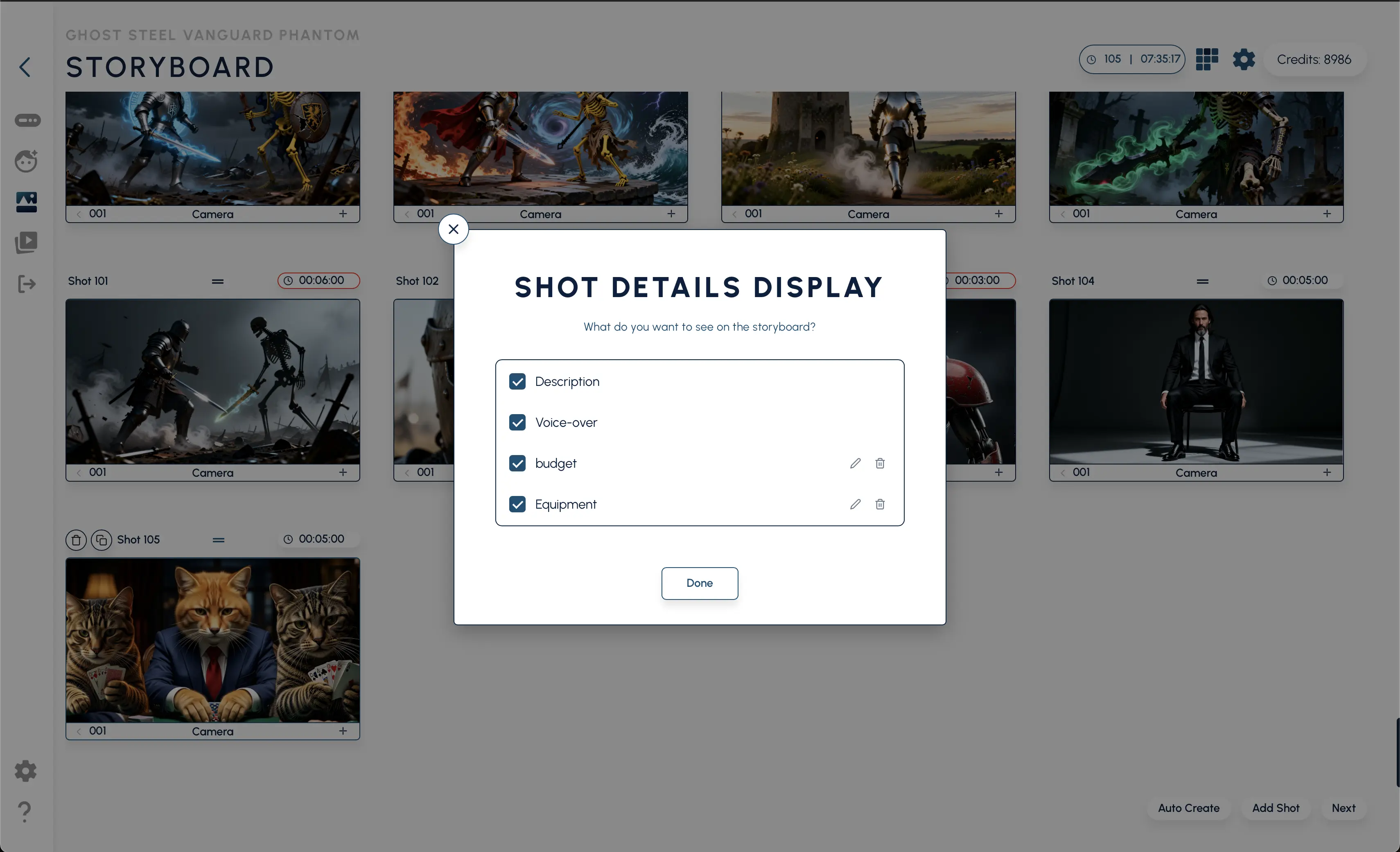 Storyboard Details