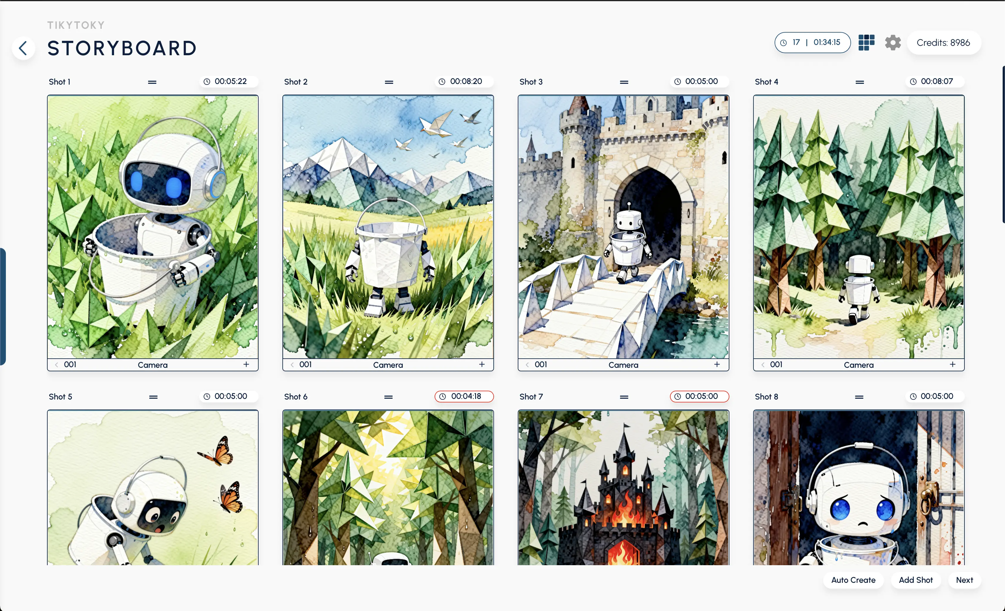 Storyboard Watercolor Style